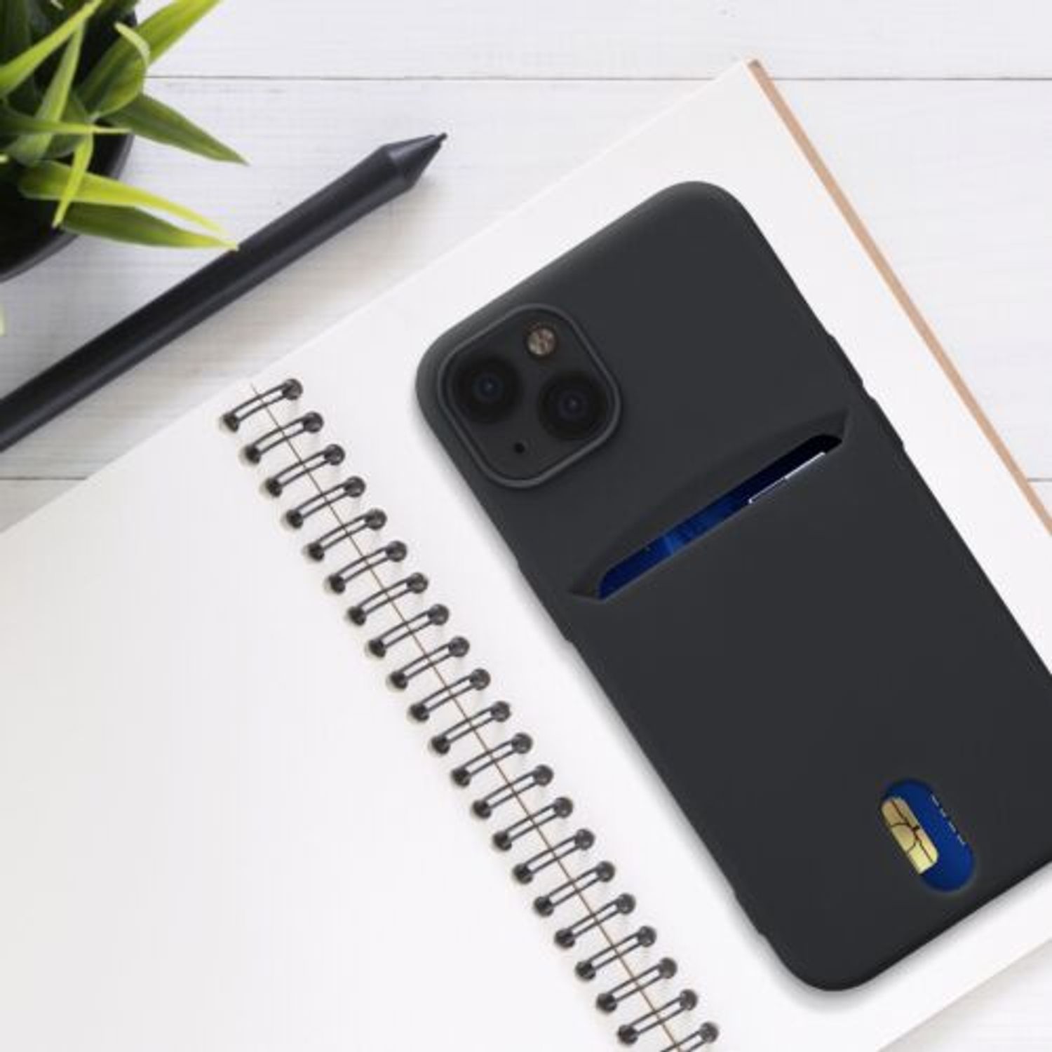 Husa Kwmobile pentru Apple iPhone 13, Silicon, Negru, 57748.01 fotografia produsului View 2 L