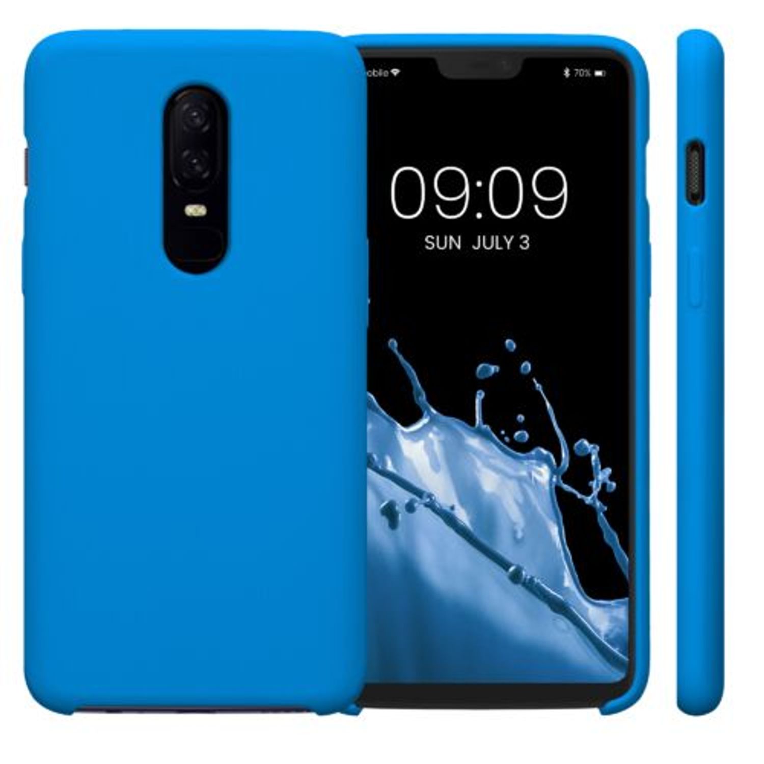 Husa Kwmobile pentru OnePlus 6, Silicon, Albastru, 46122.228 fotografia produsului
