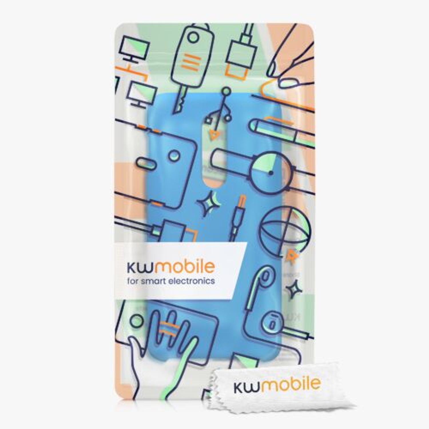 Husa Kwmobile pentru OnePlus 6, Silicon, Albastru, 46122.228 fotografia produsului View 5 L