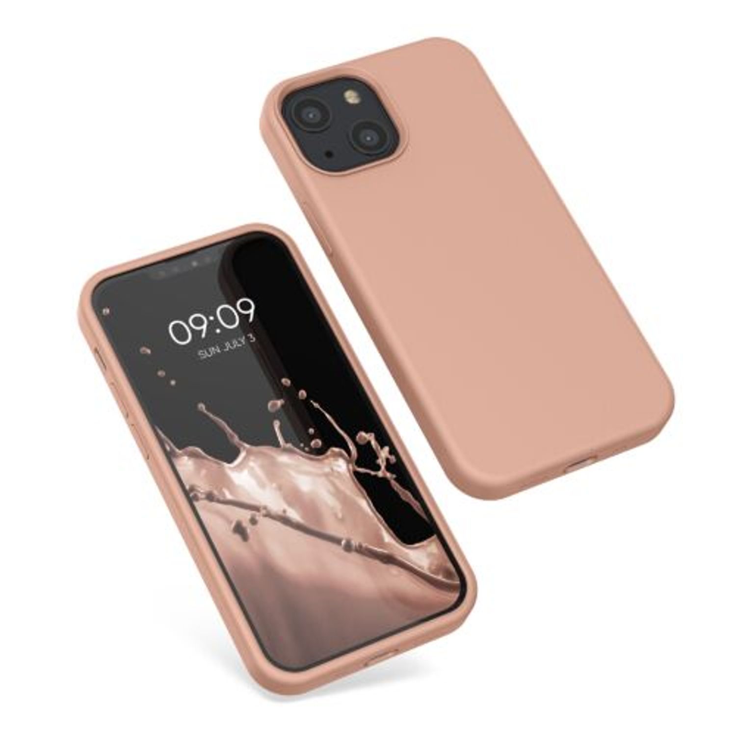 Husa Kwmobile pentru Apple iPhone 13 Mini, Silicon, Rose Gold, 55877.237 fotografia produsului