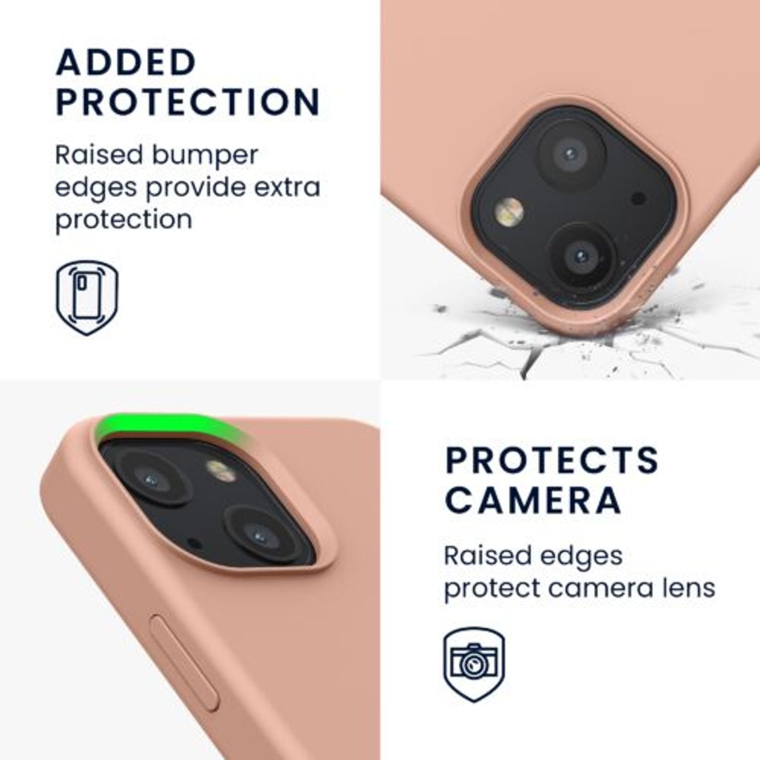 Husa Kwmobile pentru Apple iPhone 13 Mini, Silicon, Rose Gold, 55877.237 fotografia produsului View 2 L