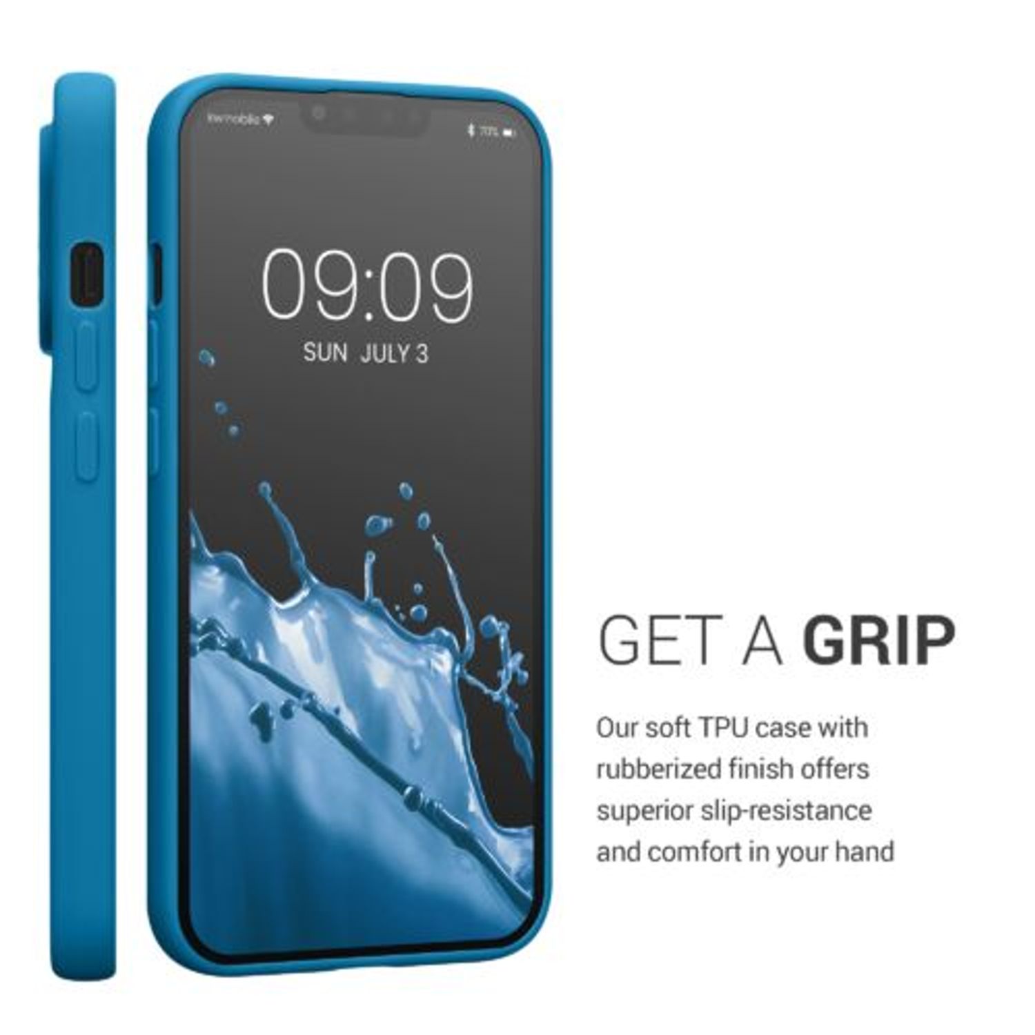 Husa Kwmobile pentru Apple iPhone 13 Pro, Silicon, Albastru, 57749.224 fotografia produsului View 4 L