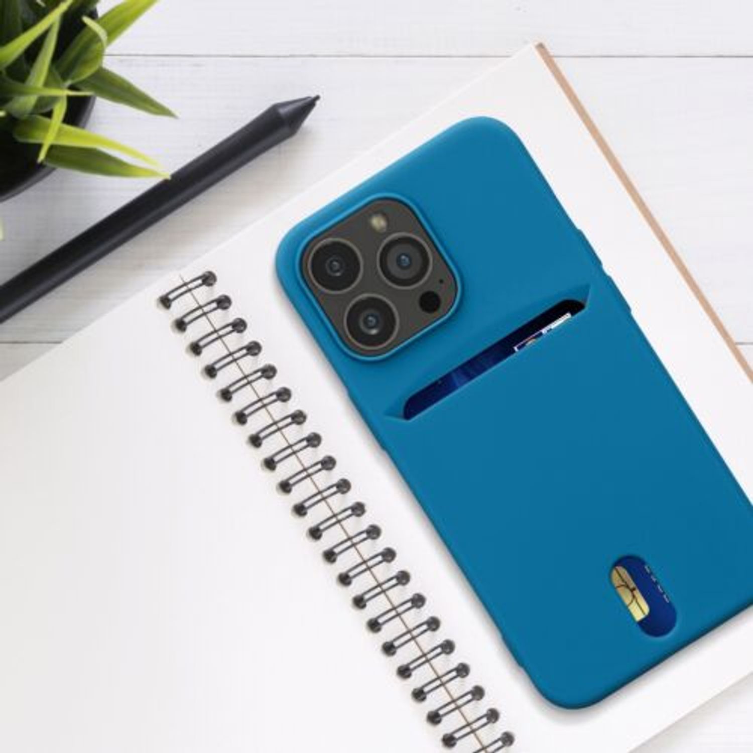 Husa Kwmobile pentru Apple iPhone 13 Pro, Silicon, Albastru, 57749.224 fotografia produsului View 2 L