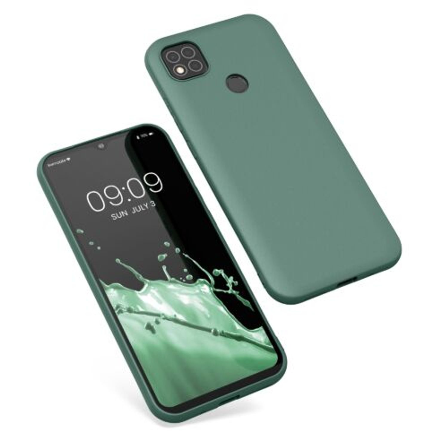 Husa Kwmobile pentru Xiaomi Redmi 9C, Silicon, Verde, 52850.166 fotografia produsului