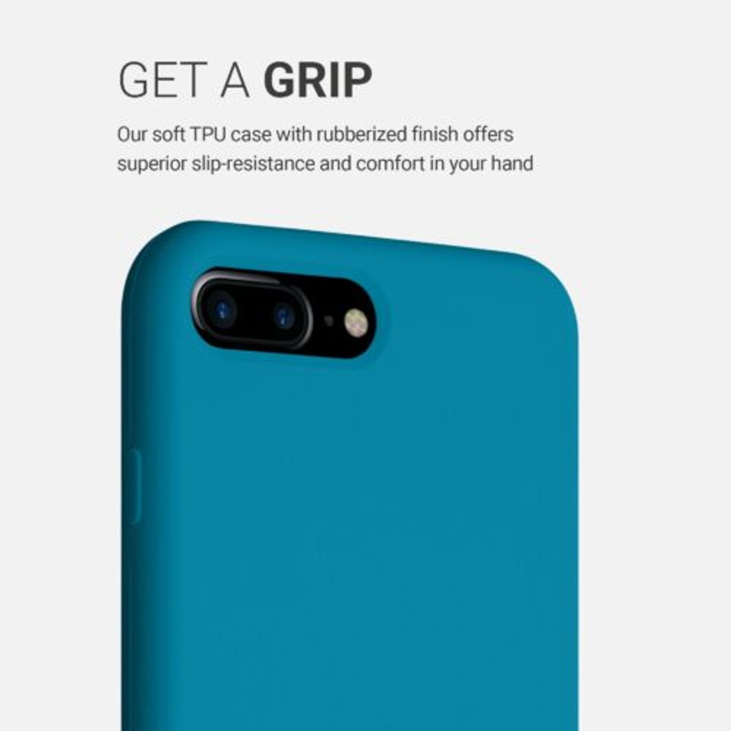 Husa pentru iPhone 8 Plus/iPhone 7 Plus, Silicon, Albastru, 40842.224 fotografia produsului View 4 L