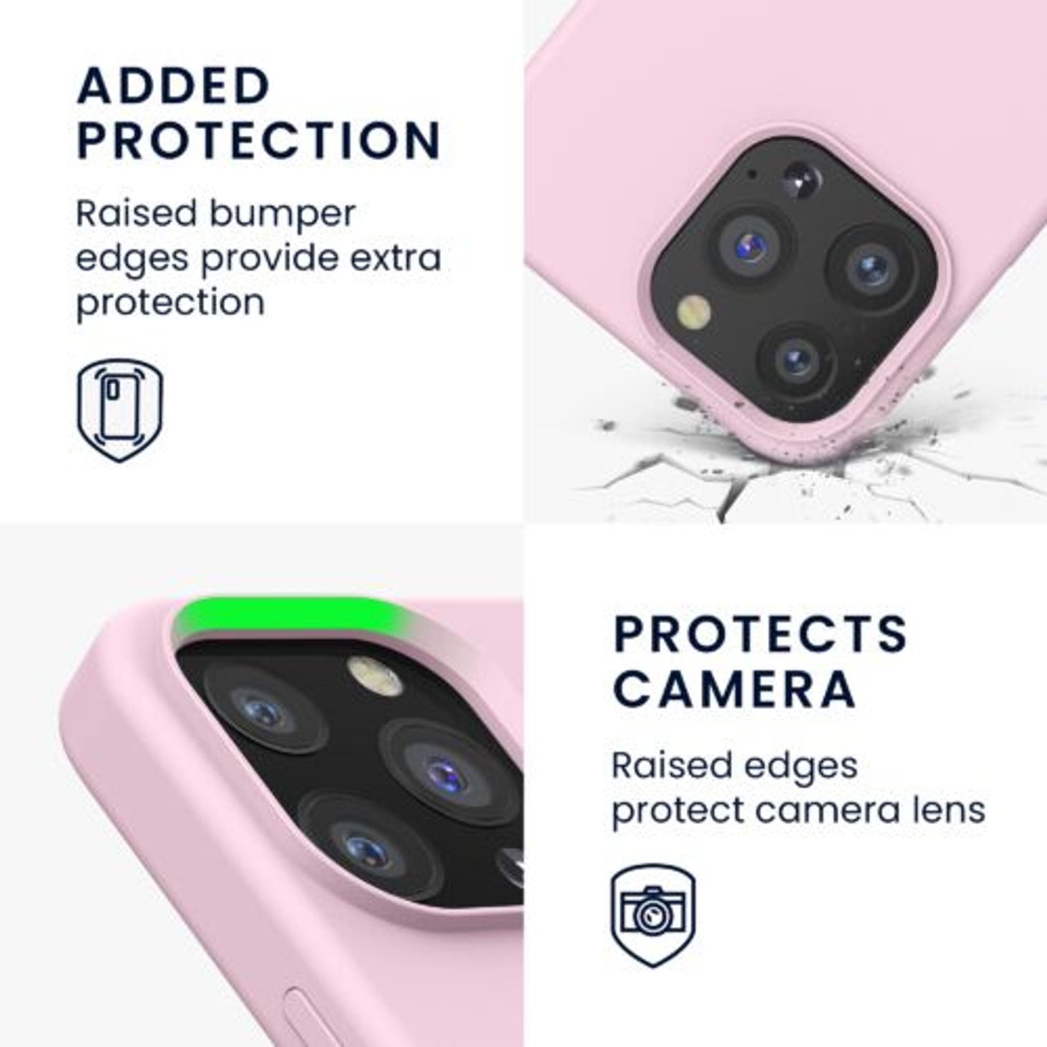Husa Kwmobile pentru Apple iPhone 13 Pro, Silicon, Roz, 55880.236 fotografia produsului View 3 L