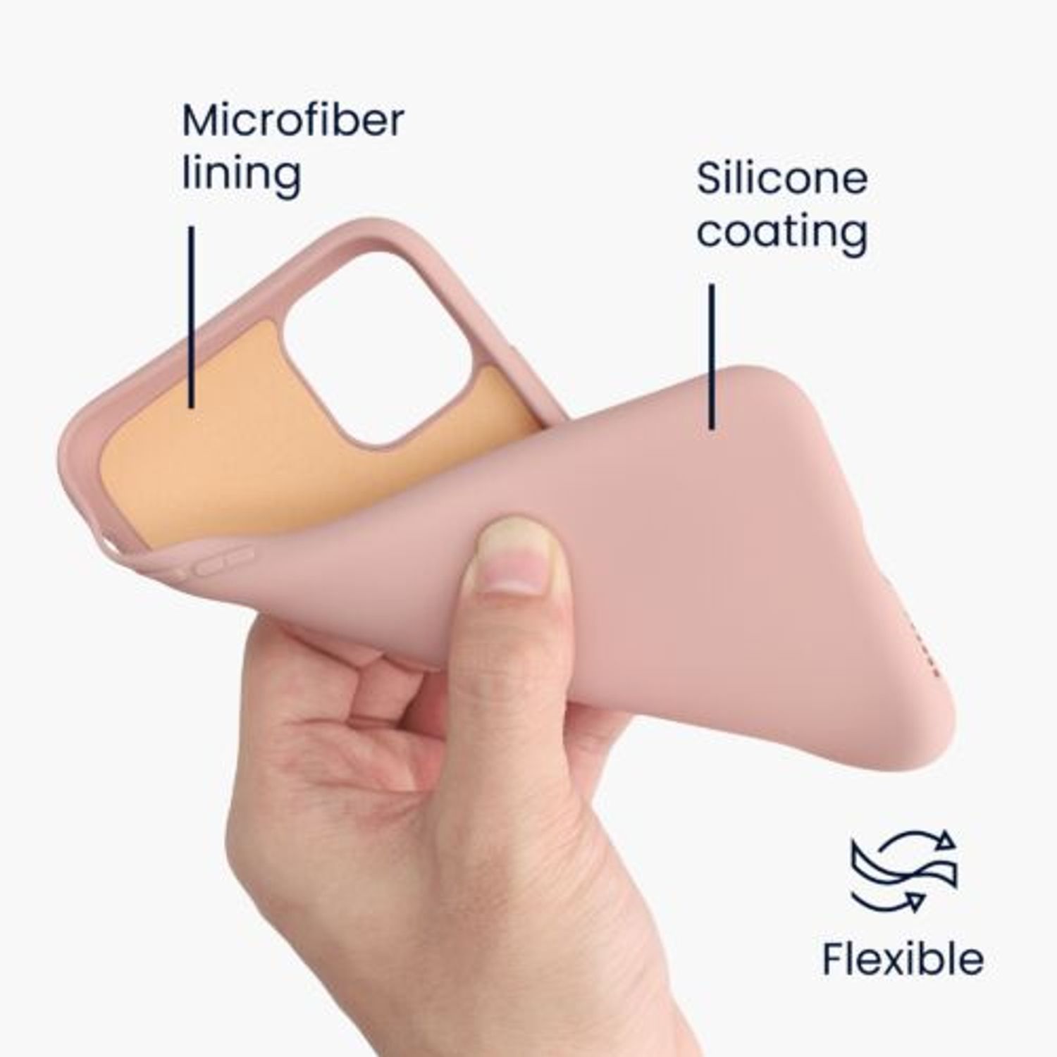 Husa Kwmobile pentru Apple iPhone 11, Silicon, Rose Gold, 50791.237 fotografia produsului View 14 L