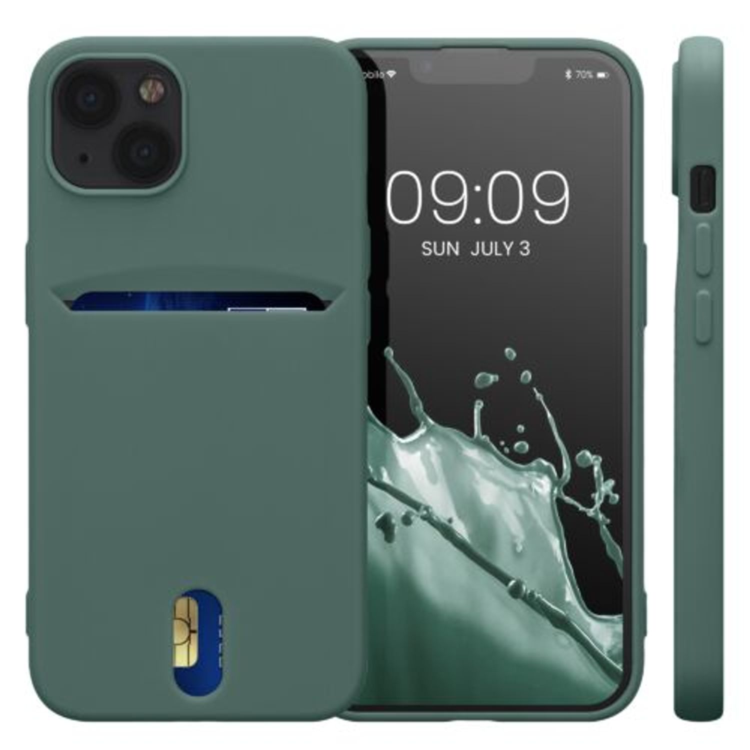 Husa Kwmobile pentru Apple iPhone 13, Silicon, Verde, 57748.166 fotografia produsului