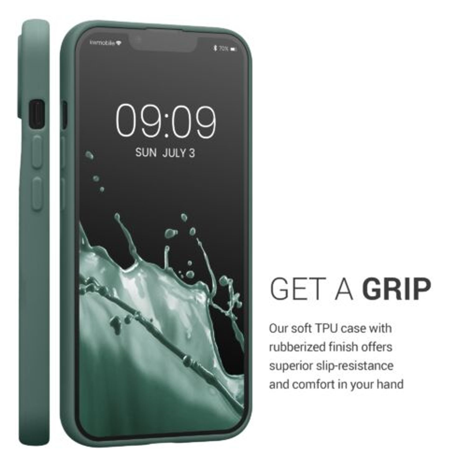 Husa Kwmobile pentru Apple iPhone 13, Silicon, Verde, 57748.166 fotografia produsului View 4 L