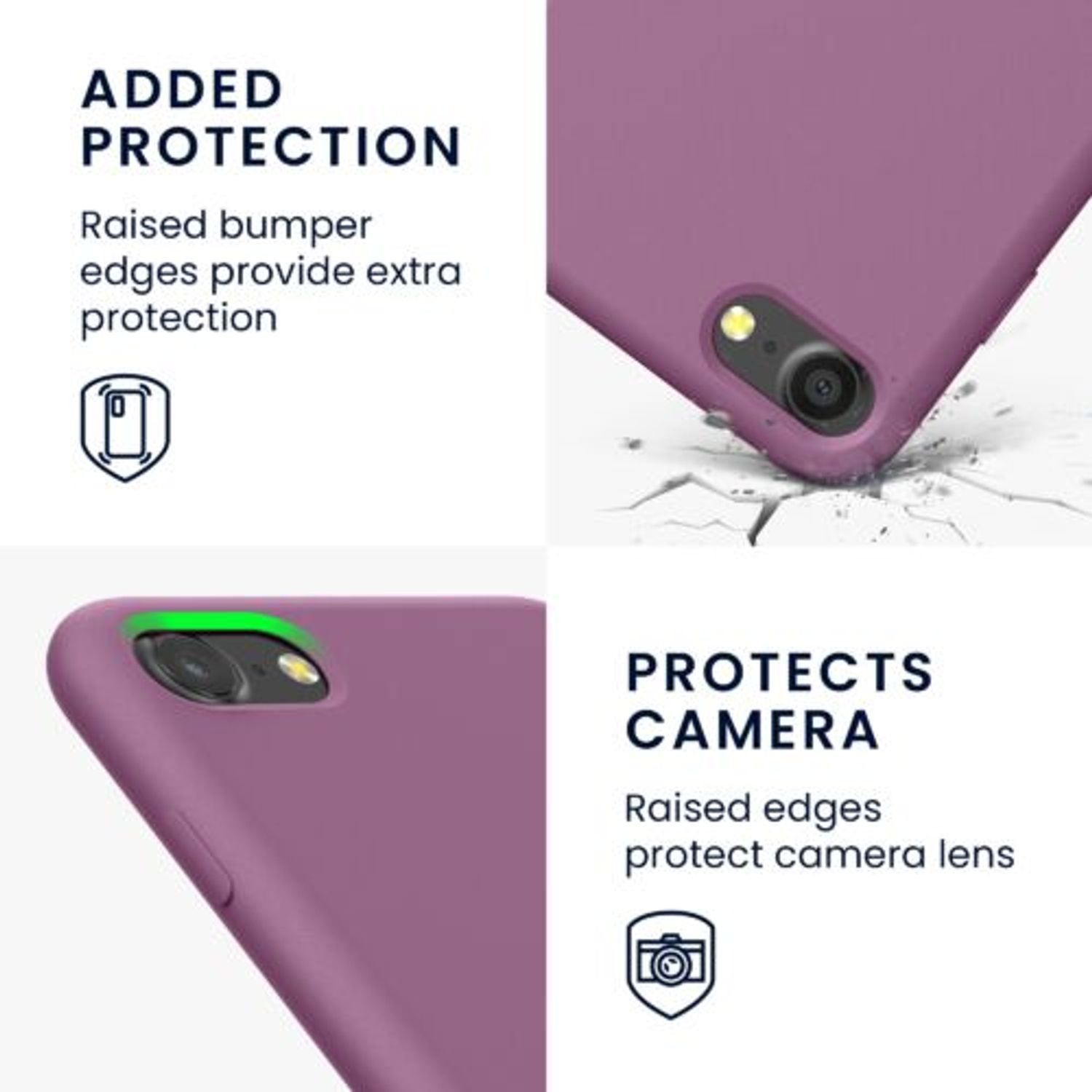 Husa Kwmobile pentru Apple iPhone 8/iPhone 7/iPhone SE 2, Silicon, Mov, 49979.235 fotografia produsului View 3 L