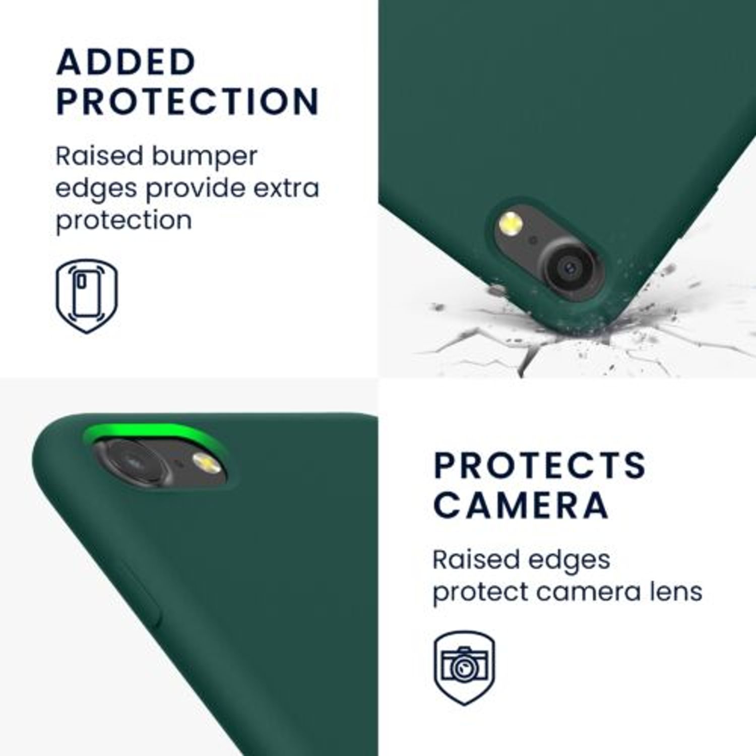Husa Kwmobile pentru Apple iPhone 8/iPhone 7/iPhone SE 2, Silicon, Verde, 49979.184 fotografia produsului View 3 L