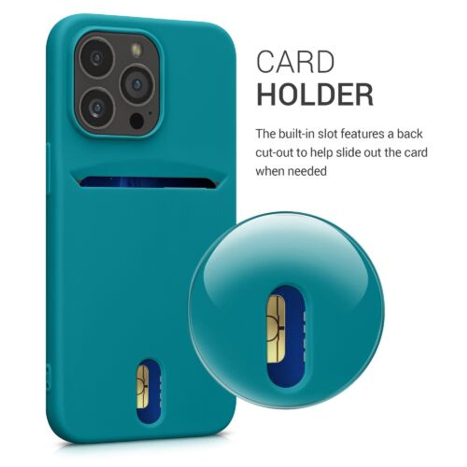 Husa Kwmobile pentru Apple iPhone 13 Pro, Silicon, Verde, 57749.57 fotografia produsului View 3 L