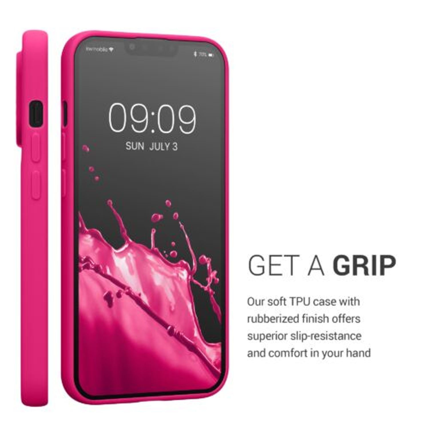 Husa Kwmobile pentru Apple iPhone 13 Pro, Silicon, Roz, 57749.77 fotografia produsului View 4 L