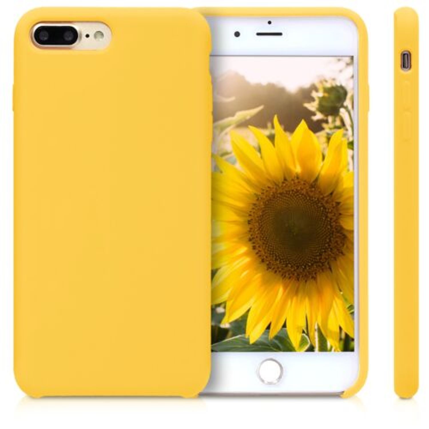 Husa pentru iPhone 8 Plus/iPhone 7 Plus, Silicon, Galben, 40842.165 fotografia produsului View 2 L
