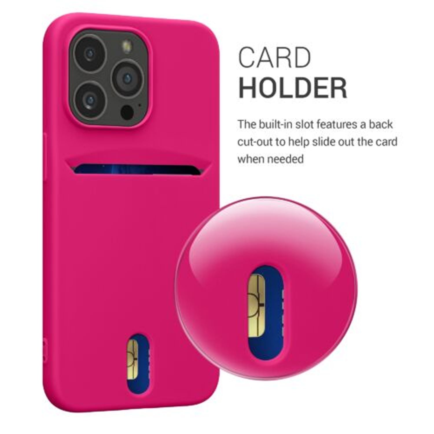 Husa Kwmobile pentru Apple iPhone 13 Pro, Silicon, Roz, 57749.77 fotografia produsului View 3 L