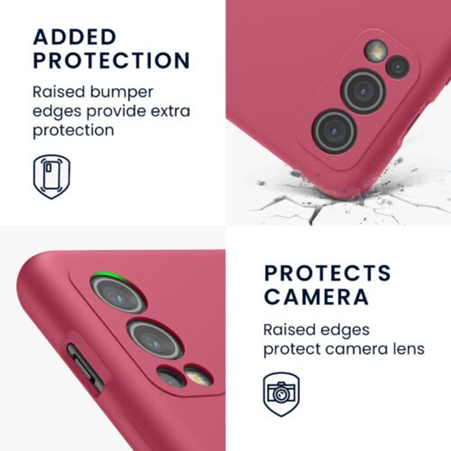 Husa Kwmobile pentru OnePlus Nord 2 5G, Silicon, Roz, 56070.238 fotografia produsului View 3 L