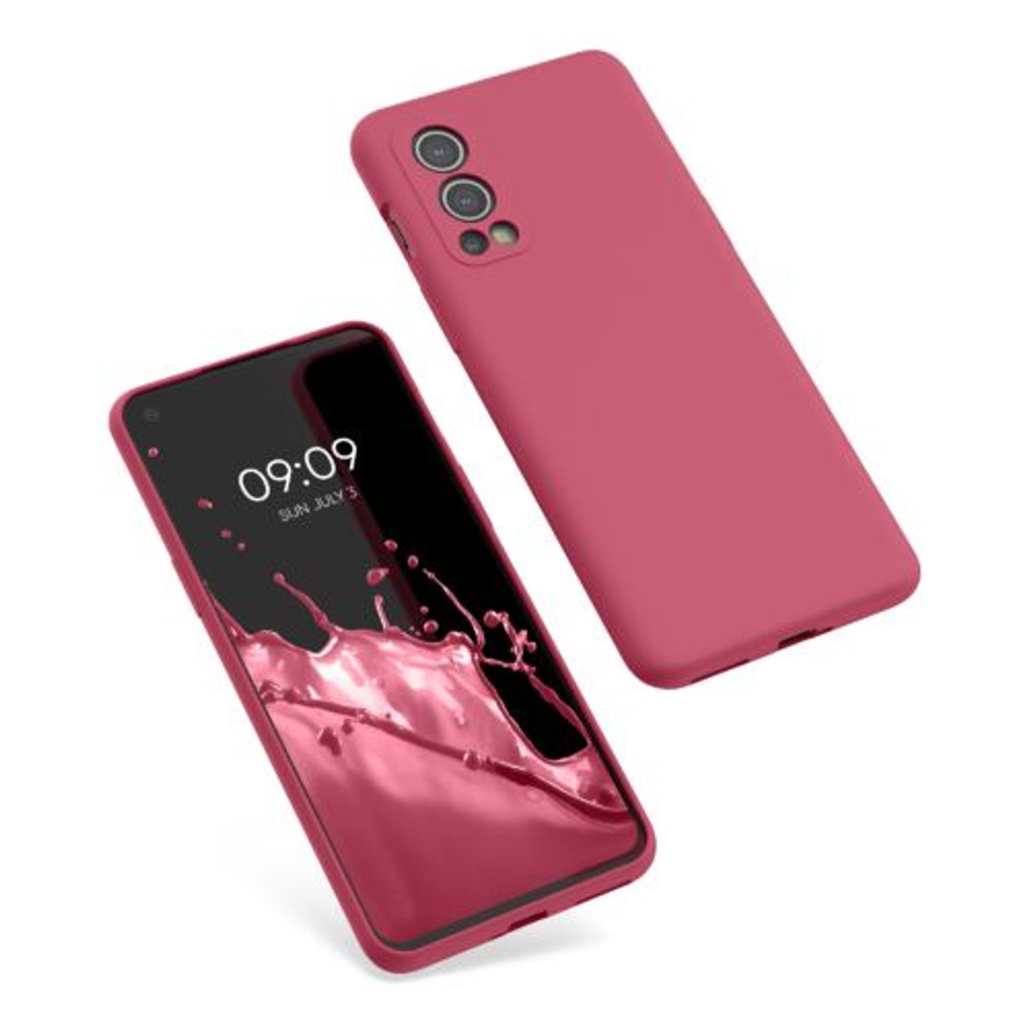 Husa Kwmobile pentru OnePlus Nord 2 5G, Silicon, Roz, 56070.238 fotografia produsului