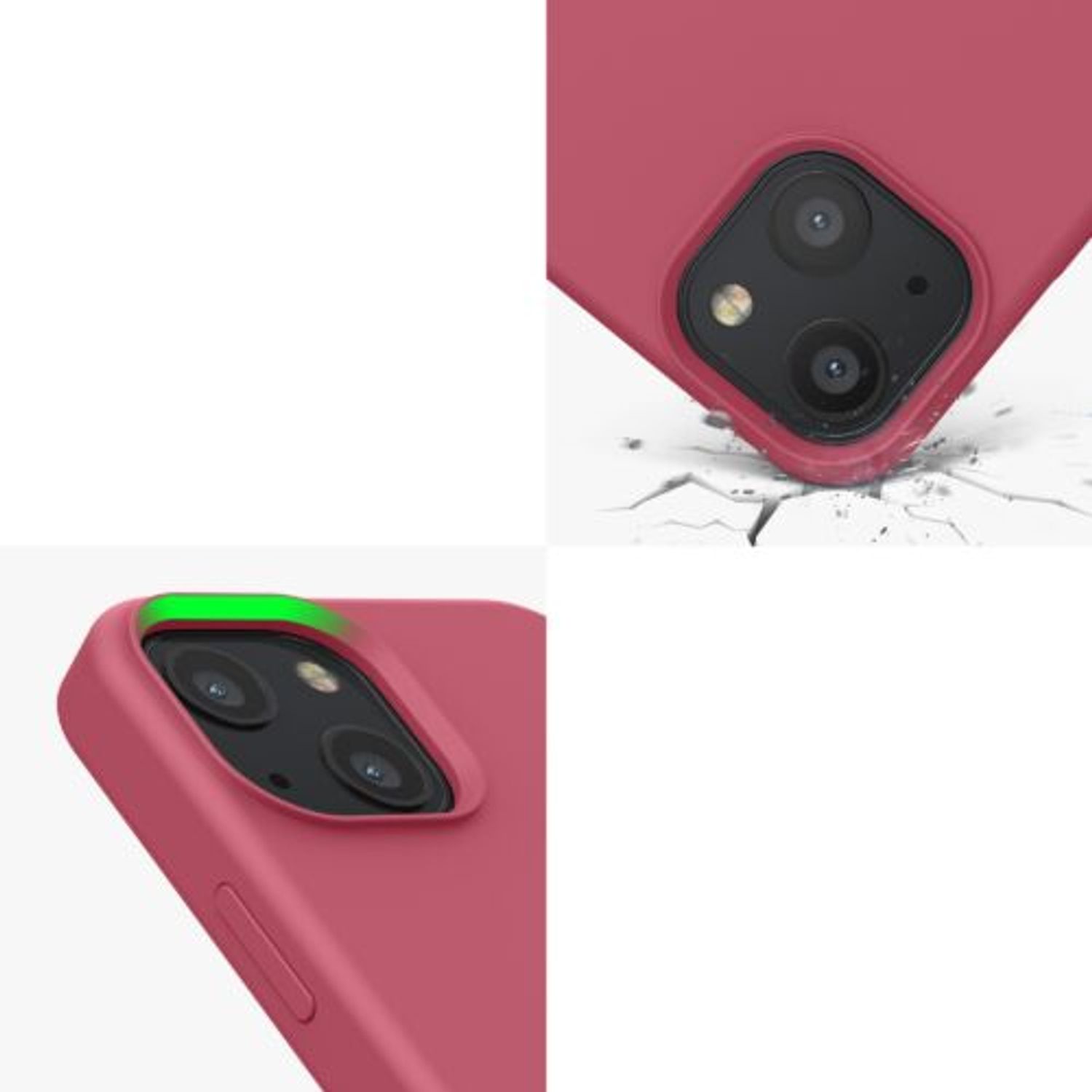 Husa Kwmobile pentru Apple iPhone 13 Mini, Silicon, Roz, 55877.238 fotografia produsului View 8 L