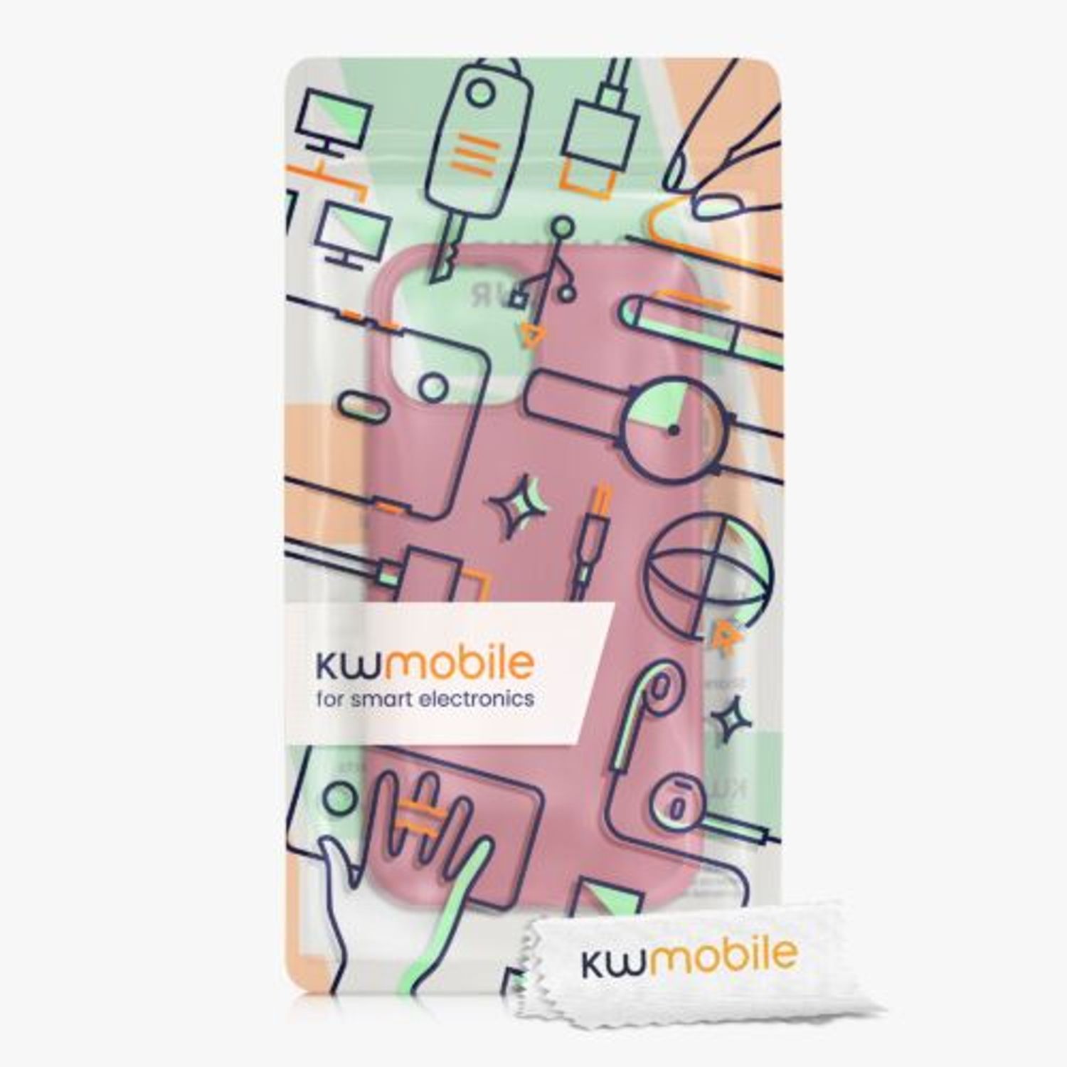 Husa Kwmobile pentru Apple iPhone 13 Mini, Silicon, Roz, 55877.238 fotografia produsului View 7 L