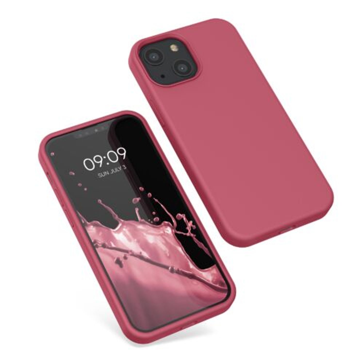 Husa Kwmobile pentru Apple iPhone 13 Mini, Silicon, Roz, 55877.238 fotografia produsului
