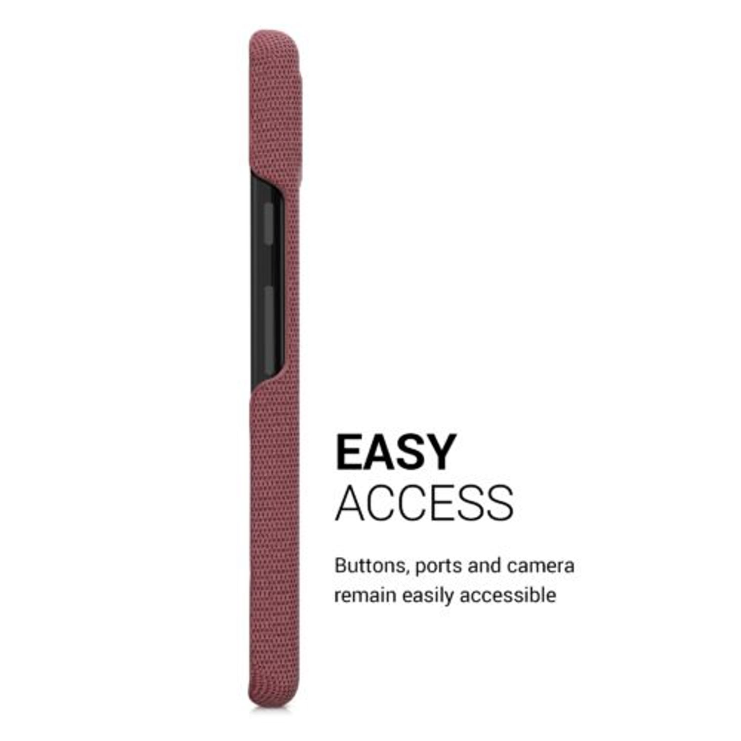 Husa Kwmobile pentru Google Pixel 6a, Textil, Rosu, 57797.76 fotografia produsului View 4 L