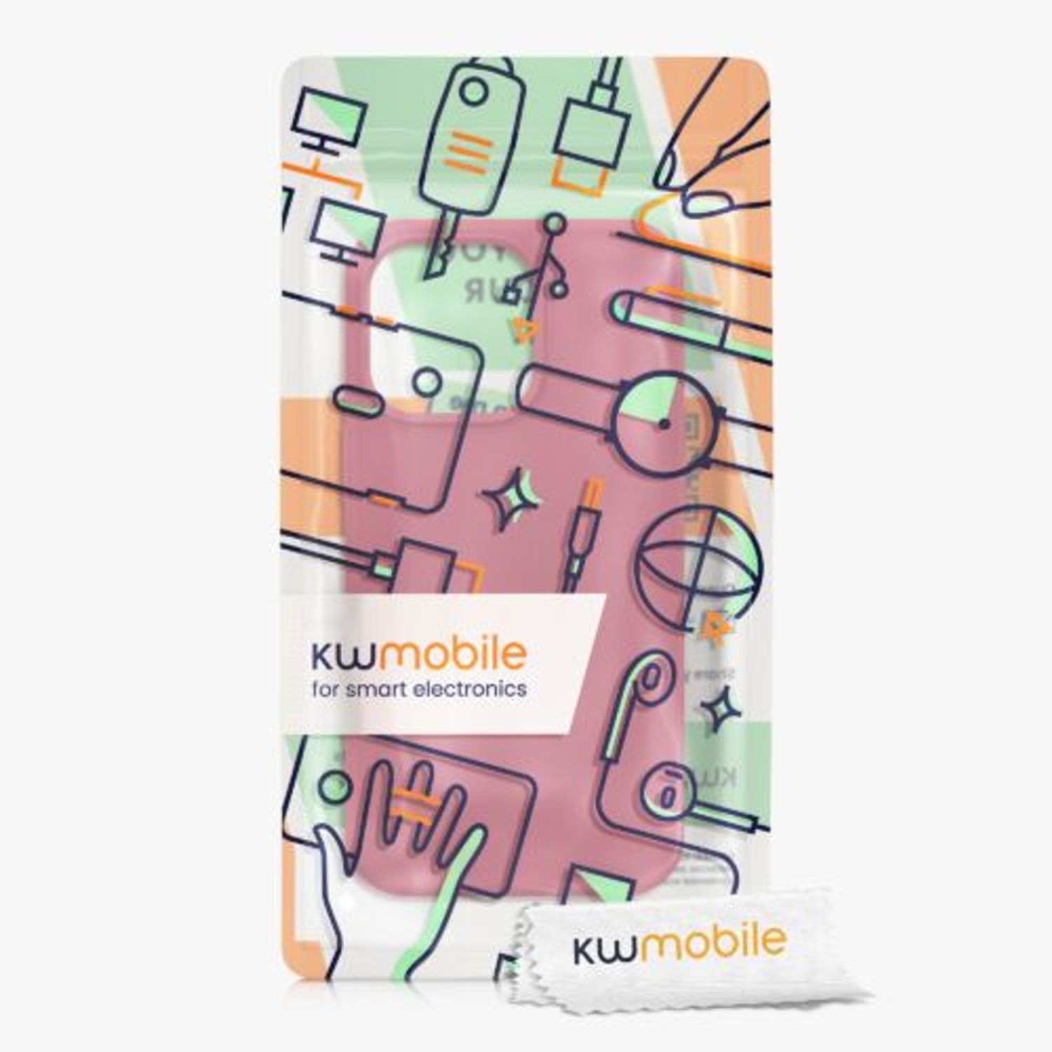 Husa Kwmobile pentru Apple iPhone 13 Pro, Silicon, Roz, 55880.238 fotografia produsului View 7 L