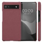 Husa Kwmobile pentru Google Pixel 6a, Textil, Rosu, 57797.76 fotografia produsului