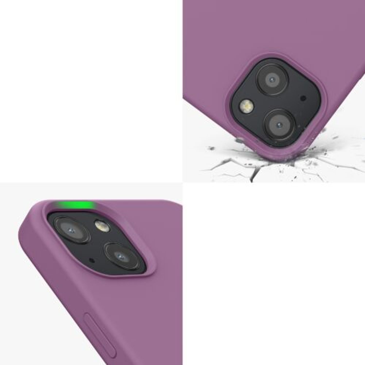 Husa Kwmobile pentru Apple iPhone 13, Silicon, Mov, 55878.235 fotografia produsului View 8 L