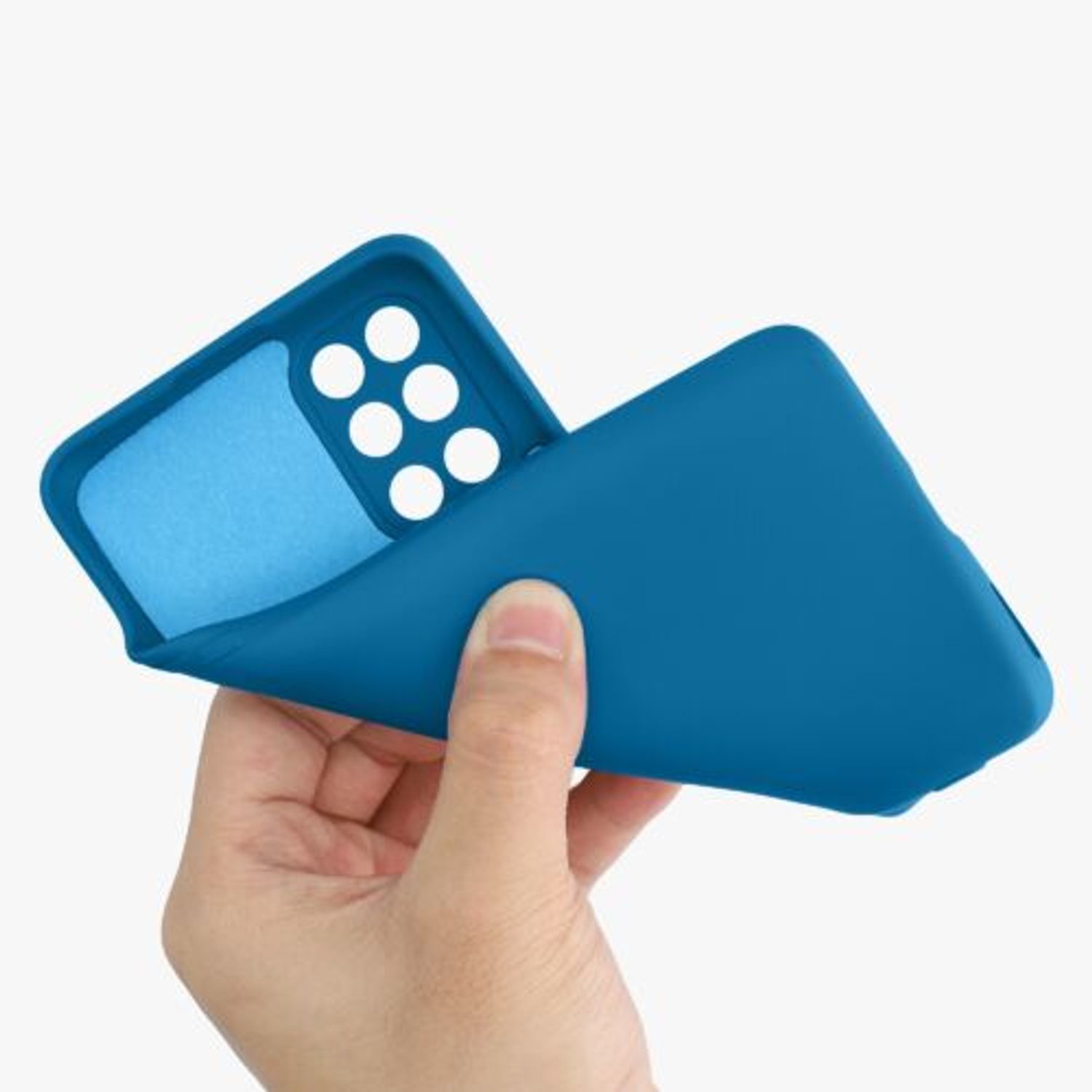 Husa Kwmobile pentru OnePlus 8T, Silicon, Albastru, 55350.228 fotografia produsului View 7 L
