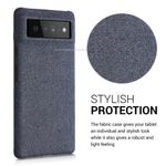 Husa Kwmobile pentru Google Pixel 6, Textil, Albastru, 57795.17 fotografia produsului View 3 S