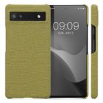 Husa Kwmobile pentru Google Pixel 6a, Textil, Galben, 57797.06 fotografia produsului