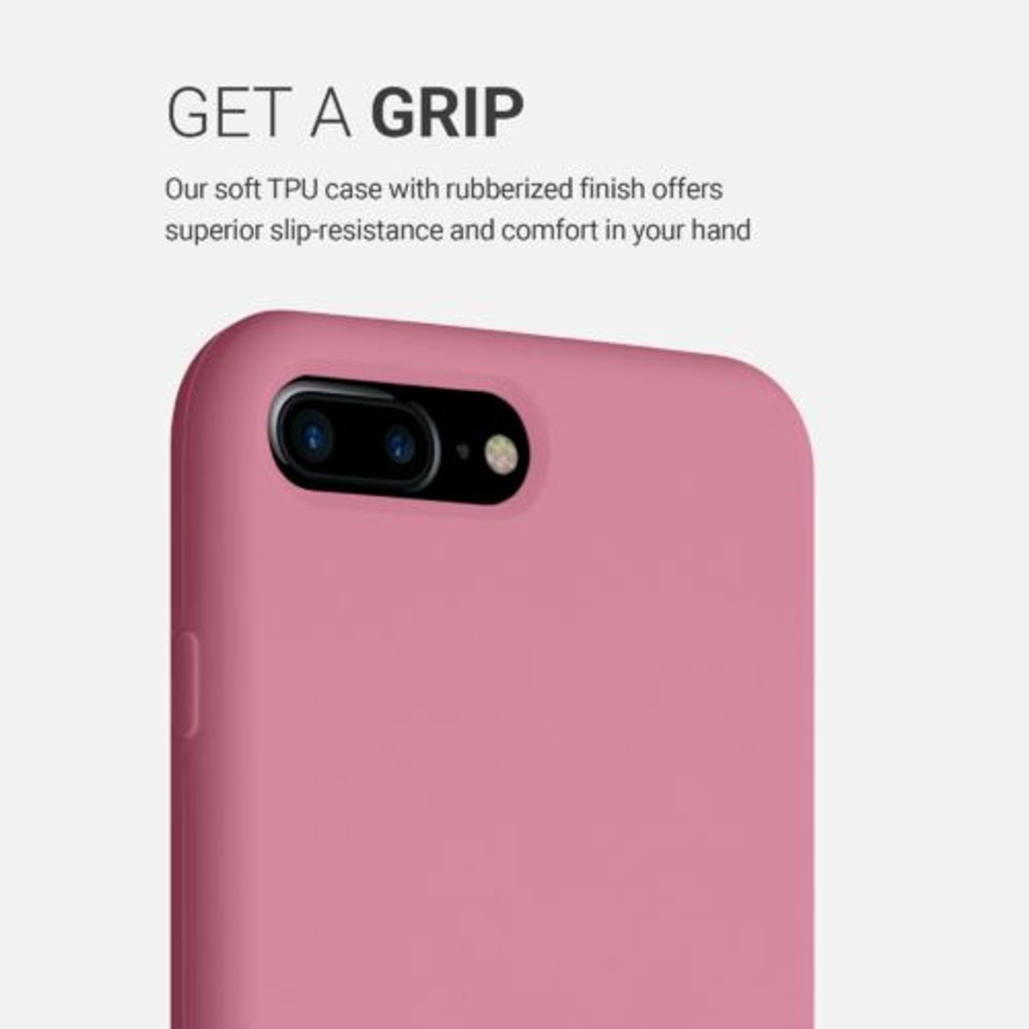 Husa pentru Apple iPhone 8 Plus/iPhone 7 Plus, Silicon, Roz, 40842.212 fotografia produsului View 4 L