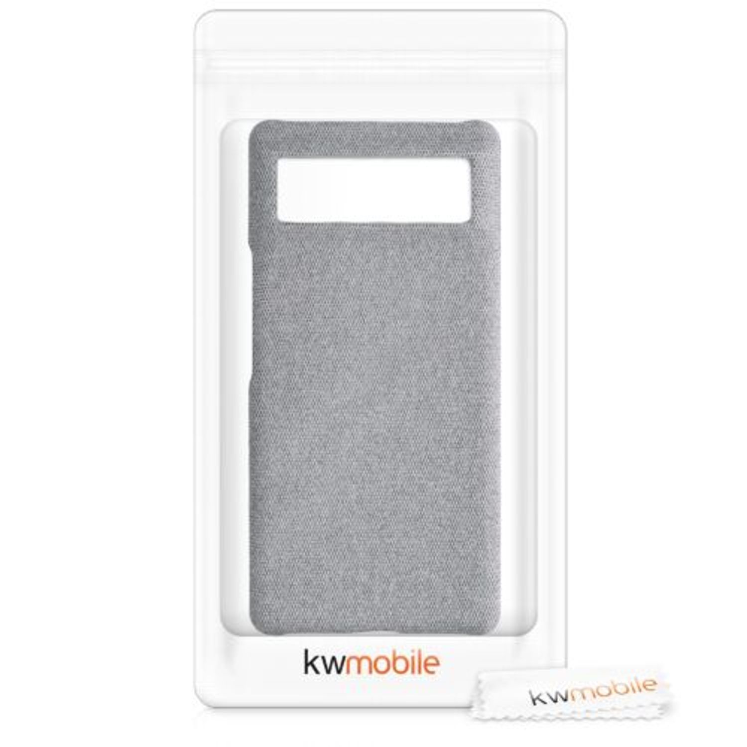 Husa Kwmobile pentru Google Pixel 6, Textil, Gri, 57795.25 fotografia produsului View 4 L