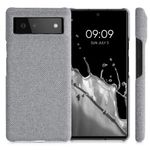 Husa Kwmobile pentru Google Pixel 6, Textil, Gri, 57795.25 fotografia produsului