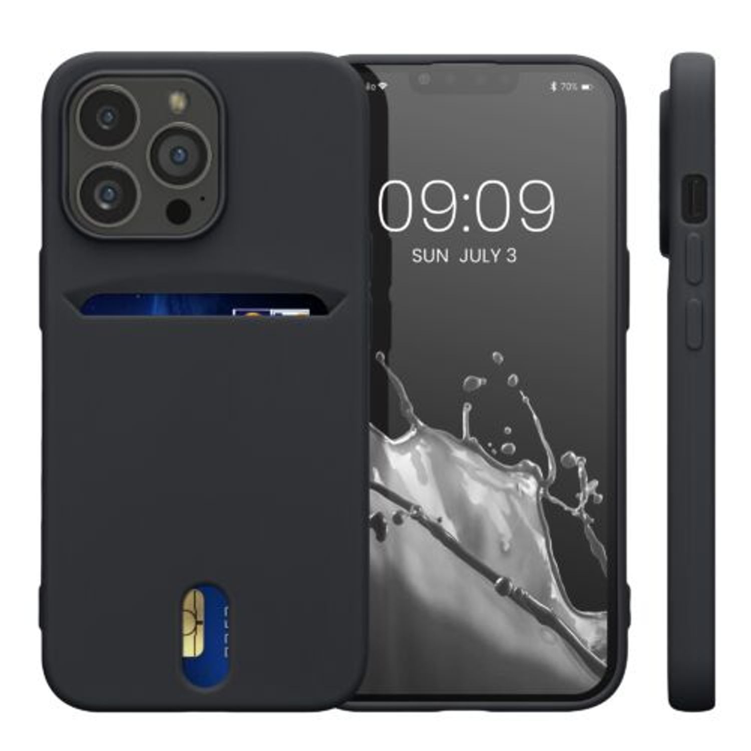 Husa Kwmobile pentru Apple iPhone 13 Pro, Silicon, Negru, 57749.01 fotografia produsului