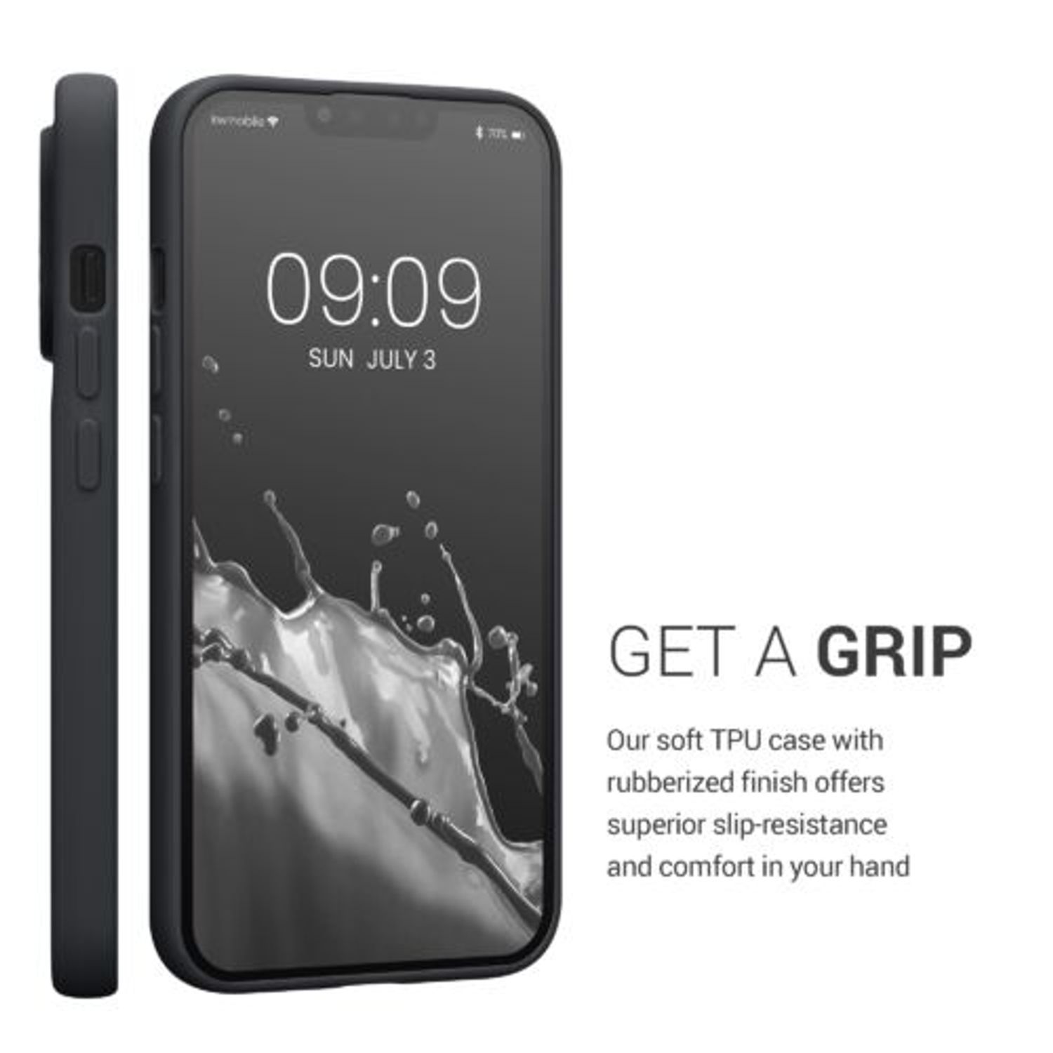 Husa Kwmobile pentru Apple iPhone 13 Pro, Silicon, Negru, 57749.01 fotografia produsului View 4 L