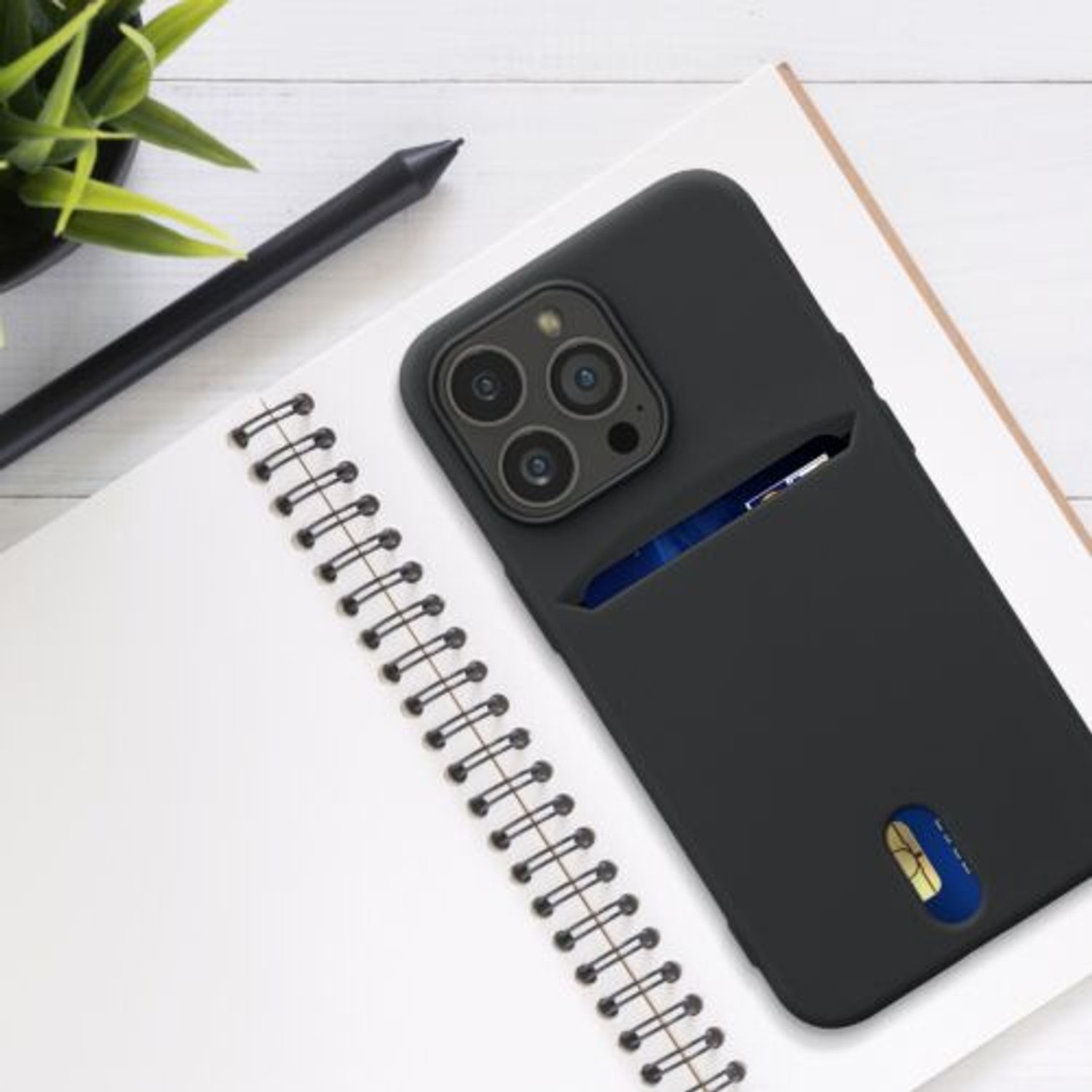 Husa Kwmobile pentru Apple iPhone 13 Pro, Silicon, Negru, 57749.01 fotografia produsului View 2 L