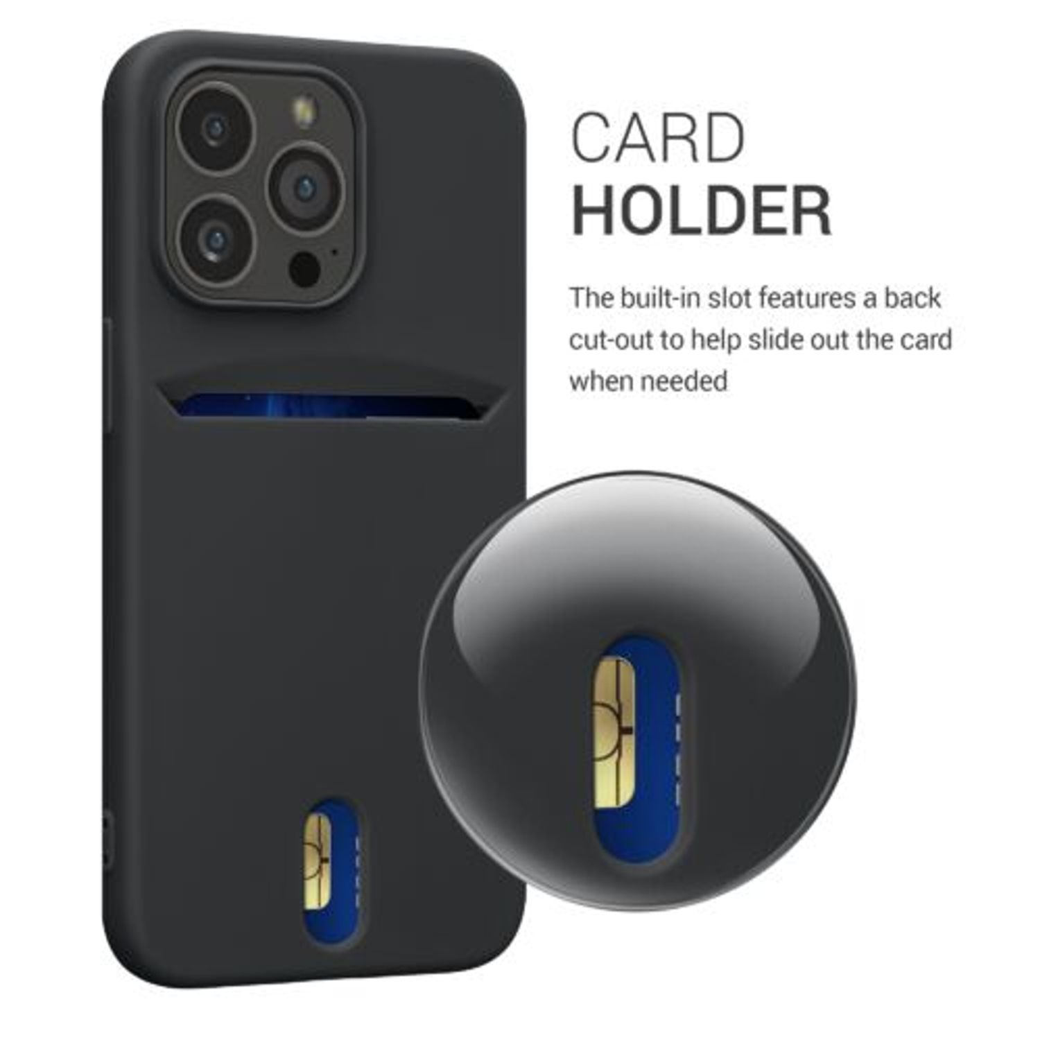 Husa Kwmobile pentru Apple iPhone 13 Pro, Silicon, Negru, 57749.01 fotografia produsului View 3 L