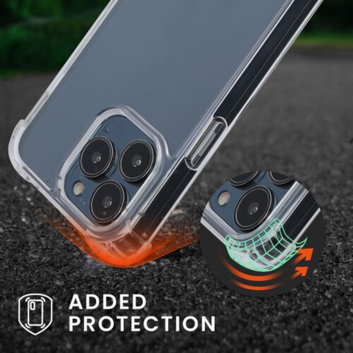 Husa Kwmobile pentru Apple iPhone 13 Pro, Silicon, Transparent/Alb, 55966.02 fotografia produsului View 2 L
