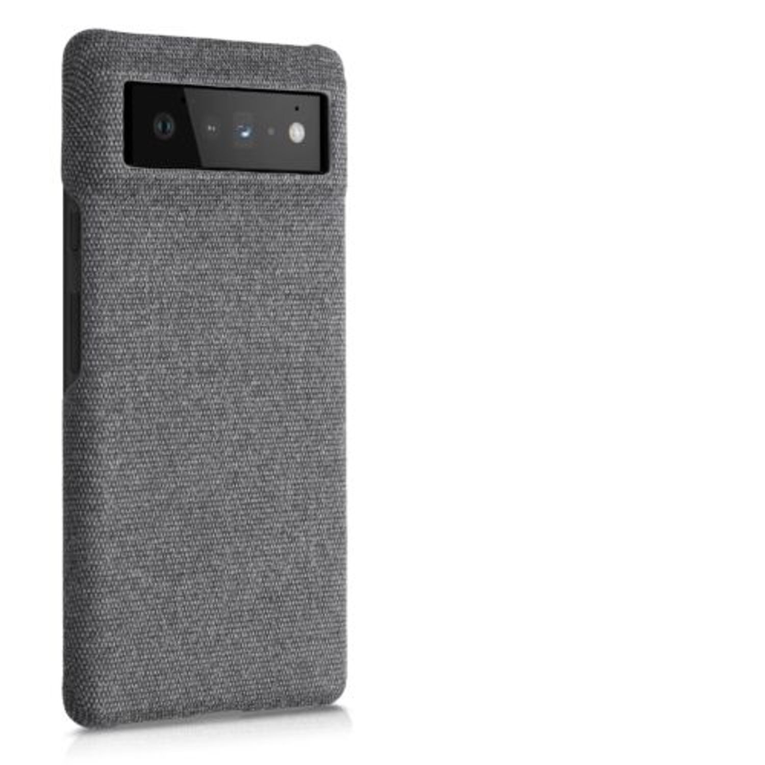 Husa Kwmobile pentru Google Pixel 6, Textil, Gri, 57795.22 fotografia produsului View 7 L