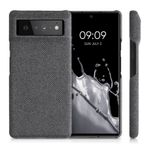 Husa Kwmobile pentru Google Pixel 6, Textil, Gri, 57795.22 fotografia produsului