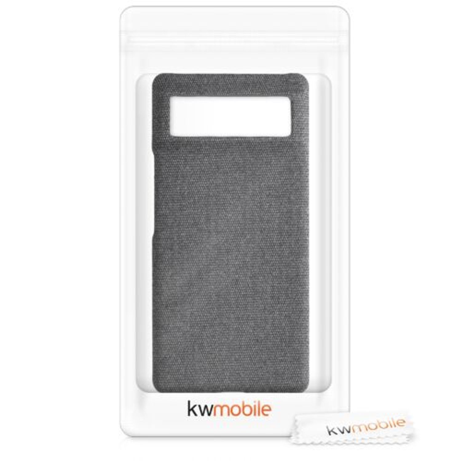 Husa Kwmobile pentru Google Pixel 6, Textil, Gri, 57795.22 fotografia produsului View 6 L