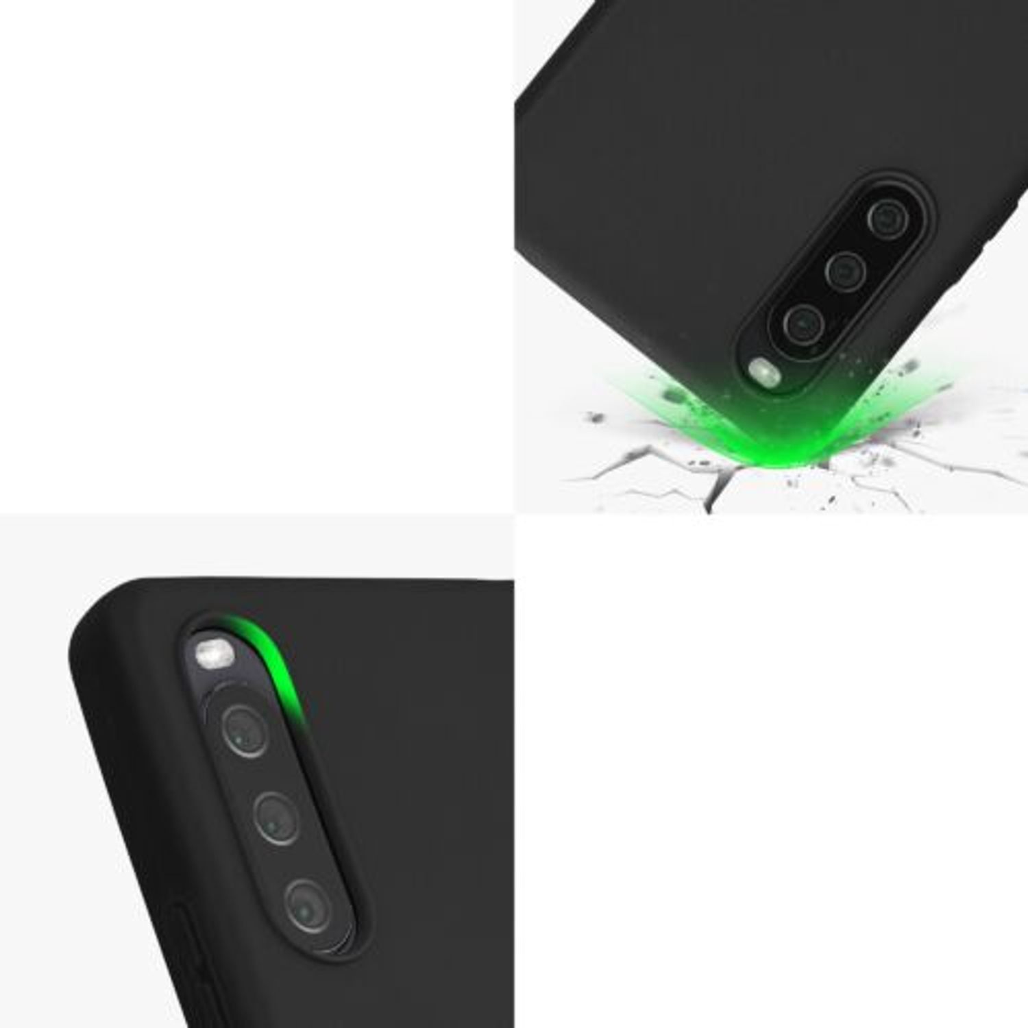 Husa Kwmobile pentru Sony Xperia 10 IV, Silicon, Negru, 57800.01 fotografia produsului View 7 L