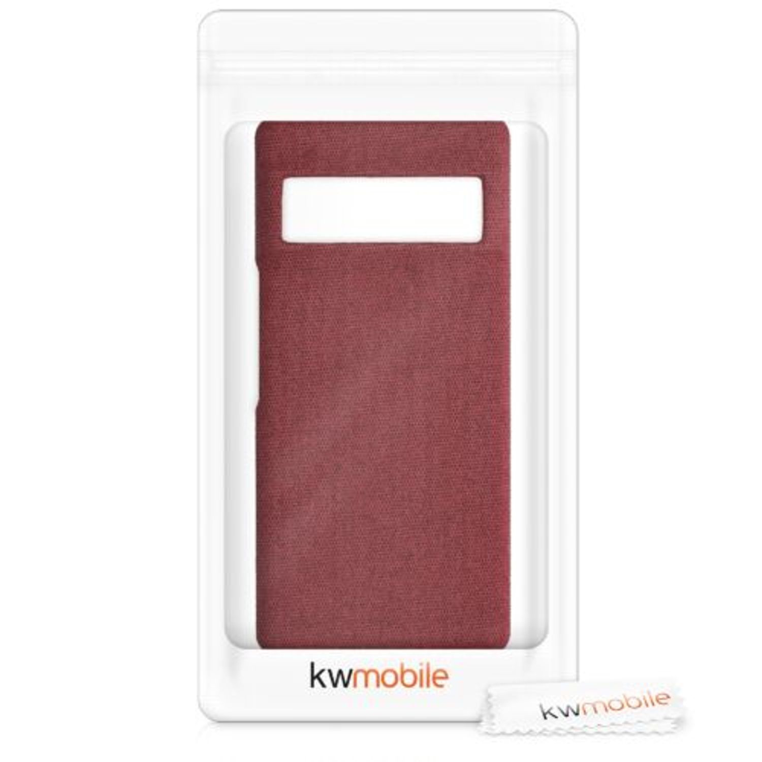 Husa Kwmobile pentru Google Pixel 6 Pro, Textil, Rosu, 57796.76 fotografia produsului View 6 L