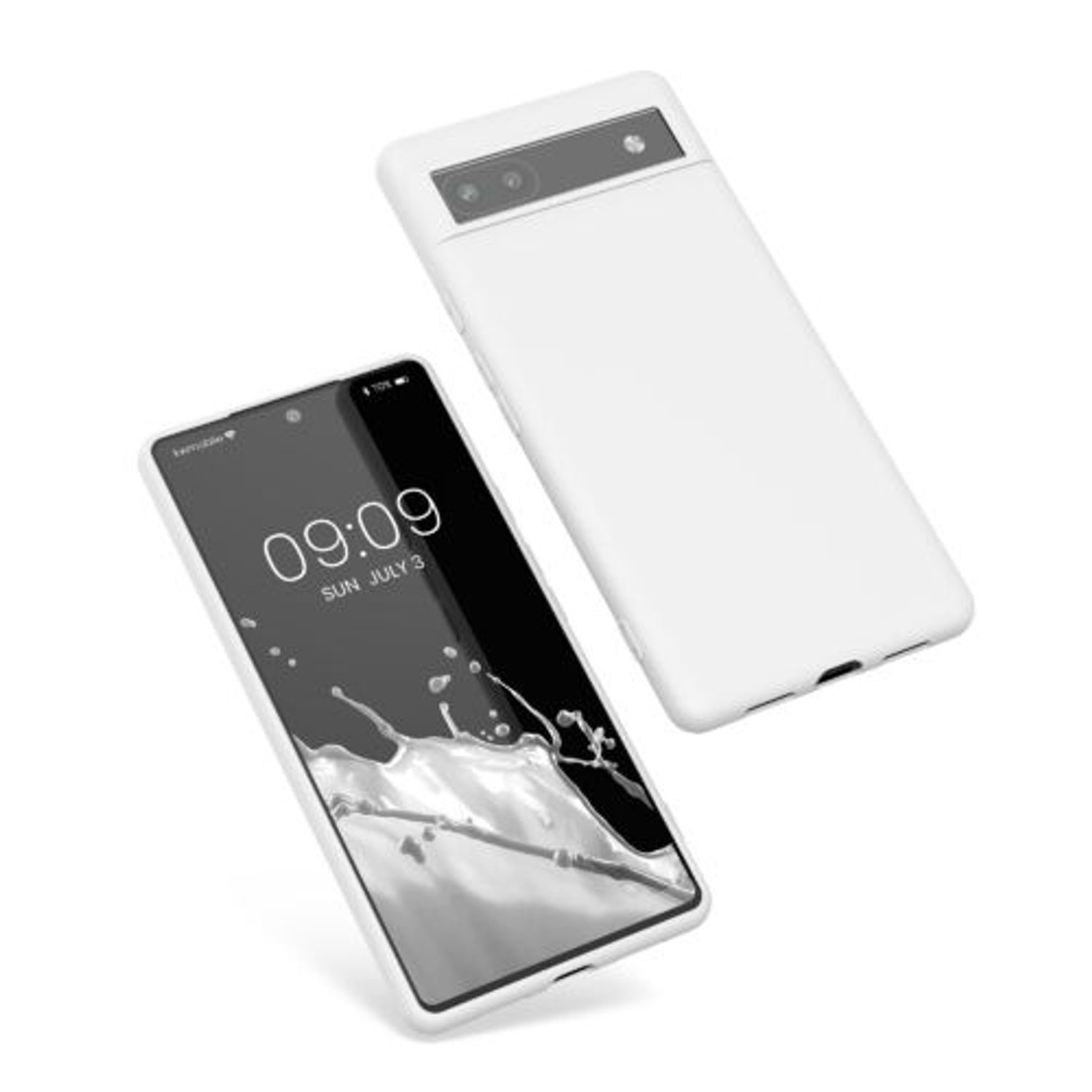 Husa Kwmobile pentru Google Pixel 6a, Silicon, Alb, 57799.48 fotografia produsului