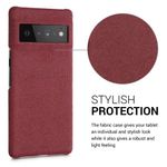Husa Kwmobile pentru Google Pixel 6 Pro, Textil, Rosu, 57796.76 fotografia produsului View 3 S