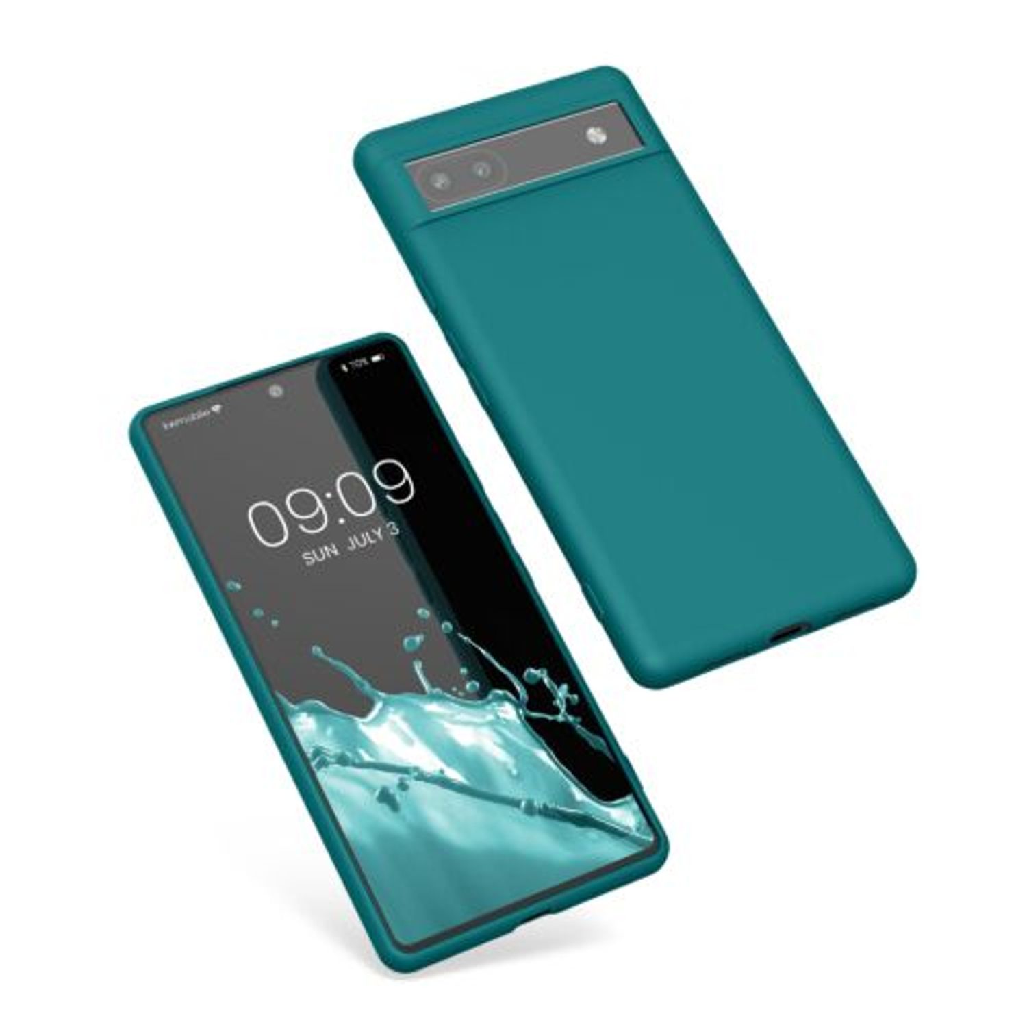 Husa Kwmobile pentru Google Pixel 6a, Silicon, Verde, 57799.57 fotografia produsului
