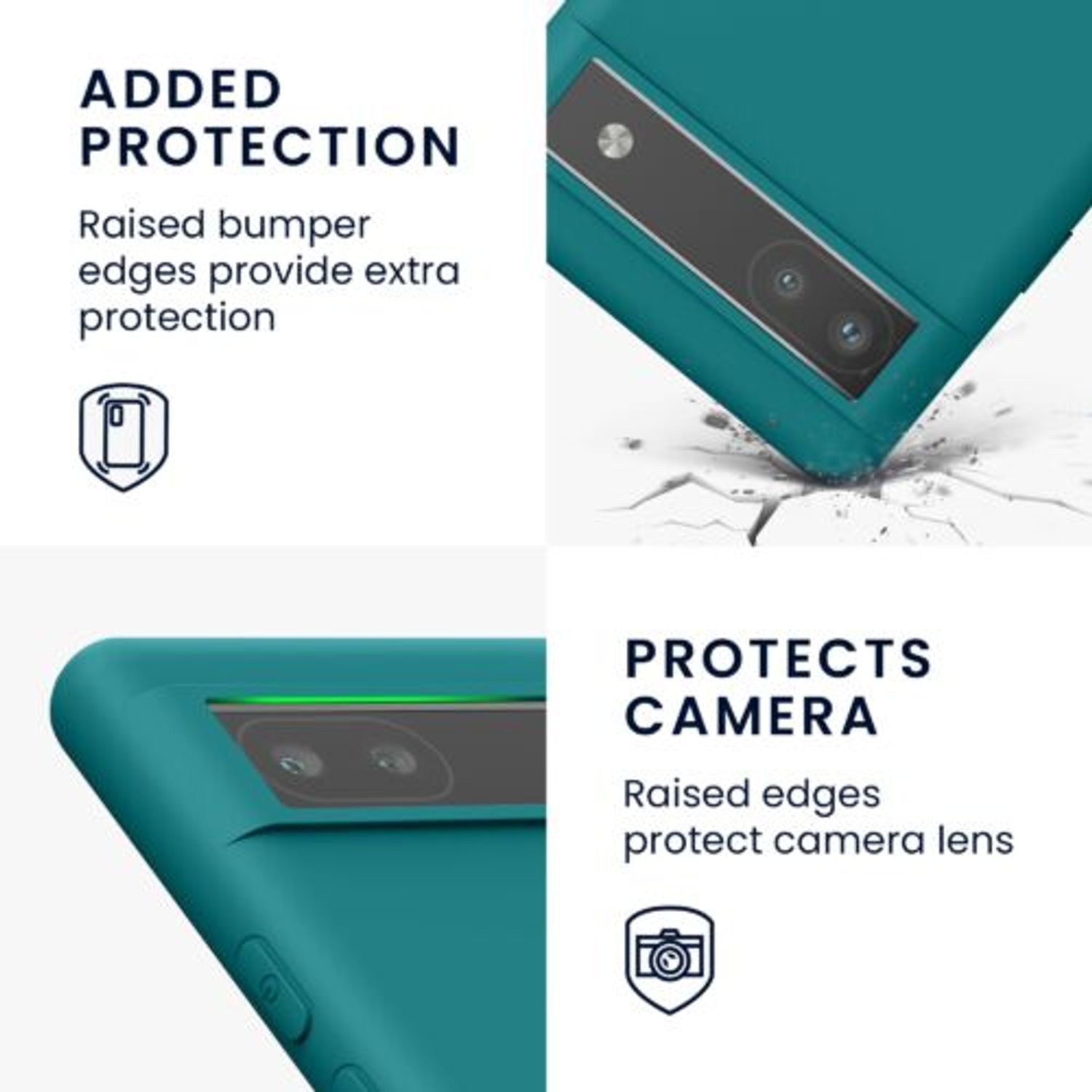 Husa Kwmobile pentru Google Pixel 6a, Silicon, Verde, 57799.57 fotografia produsului View 3 L