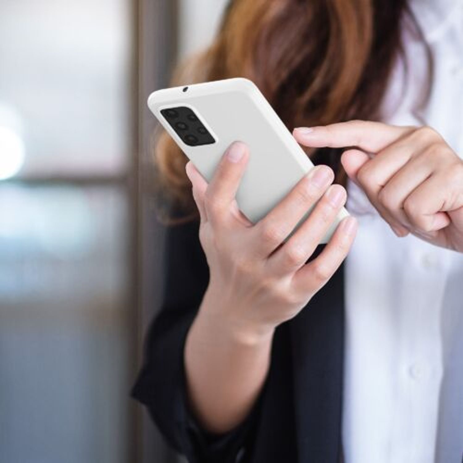 Husa Kwmobile pentru Samsung Galaxy A23, Silicon, Alb, 57804.48 fotografia produsului View 8 L