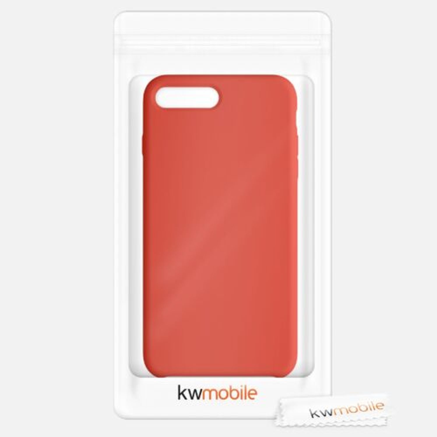 Husa pentru Apple iPhone 8 Plus/iPhone 7 Plus, Silicon, Portocaliu, 40842.218 fotografia produsului View 3 L